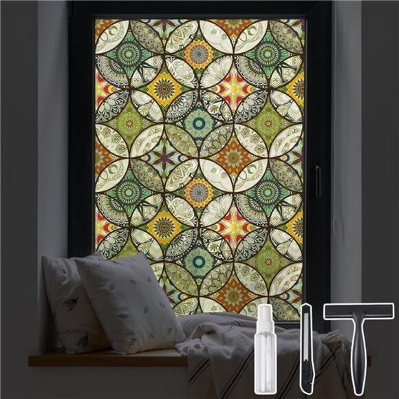 Static Cling Decorative Window Film with Installation Tools Non Adhesive - Picture 1 of 16
